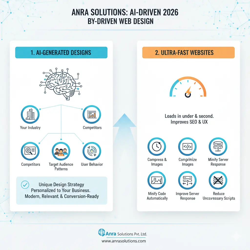 AI-Powered Website Designing in 2026: How Anra Solutions Builds Smarter, Faster & More Personalized Websites