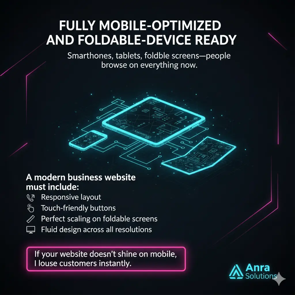 Top 10 Features Every Business Website Must Have in 2026 – Expert Tips by Anra Solutions