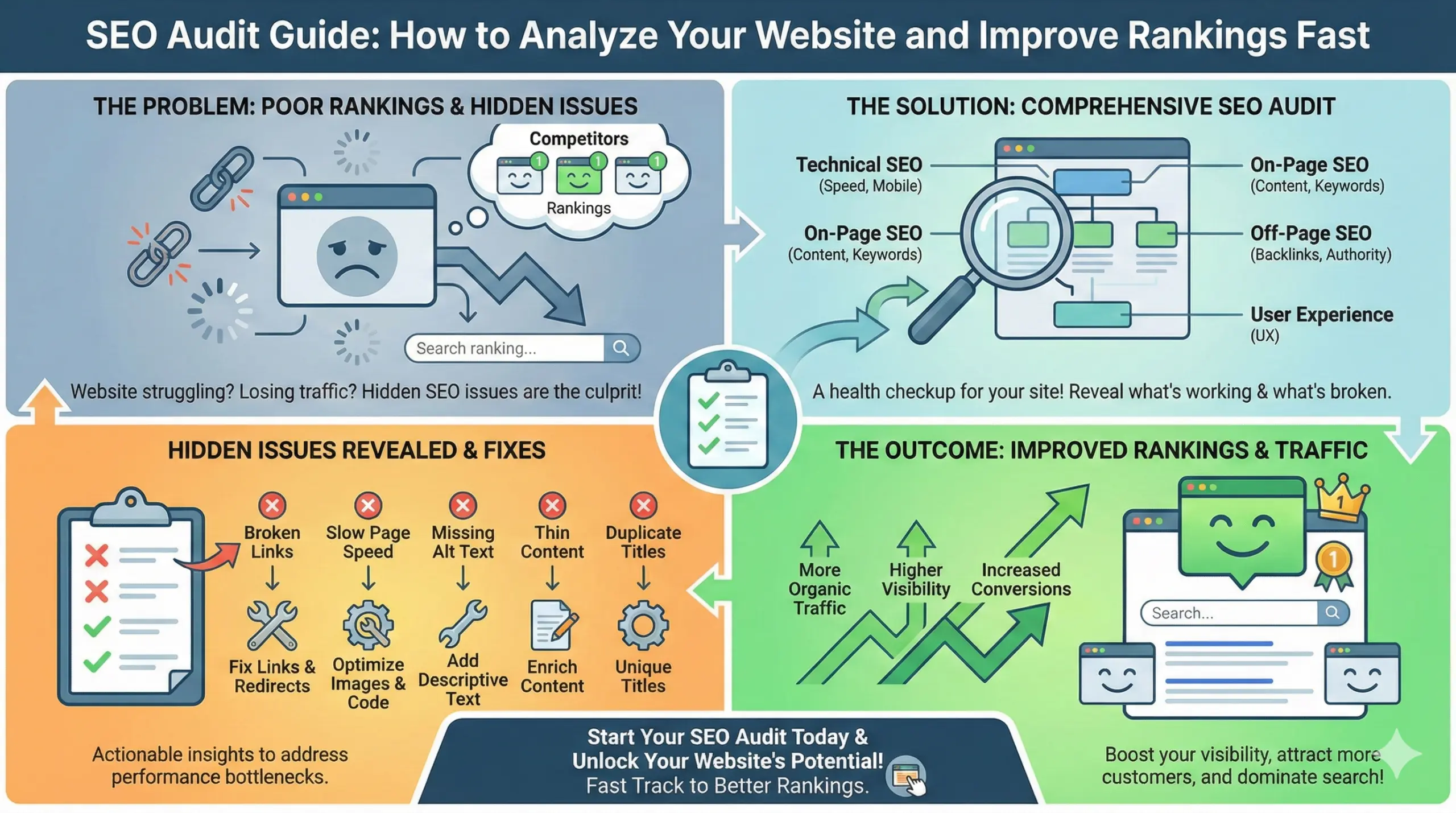 SEO Audit Guide: How to Analyze Your
Website and Improve Rankings Fast