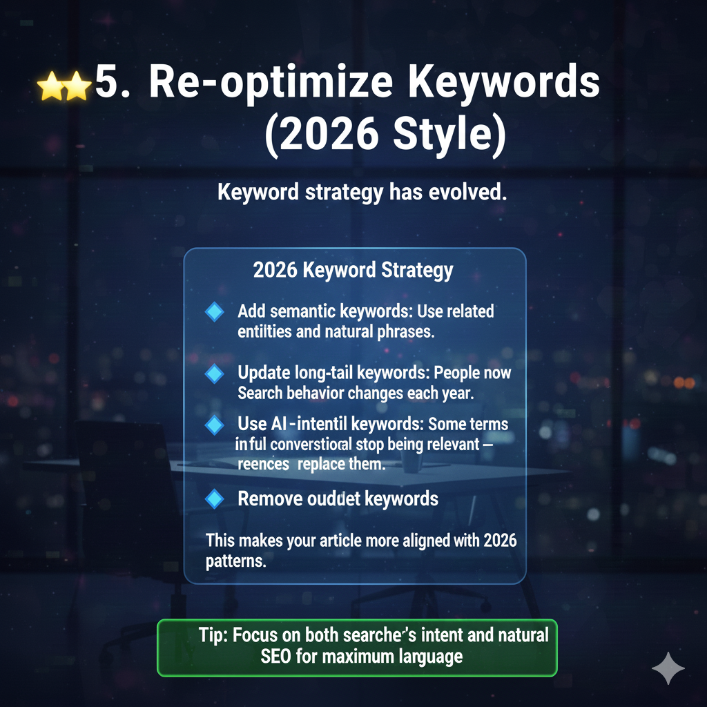 Content Refreshing Strategy:
Updating Old Pages for New Gains