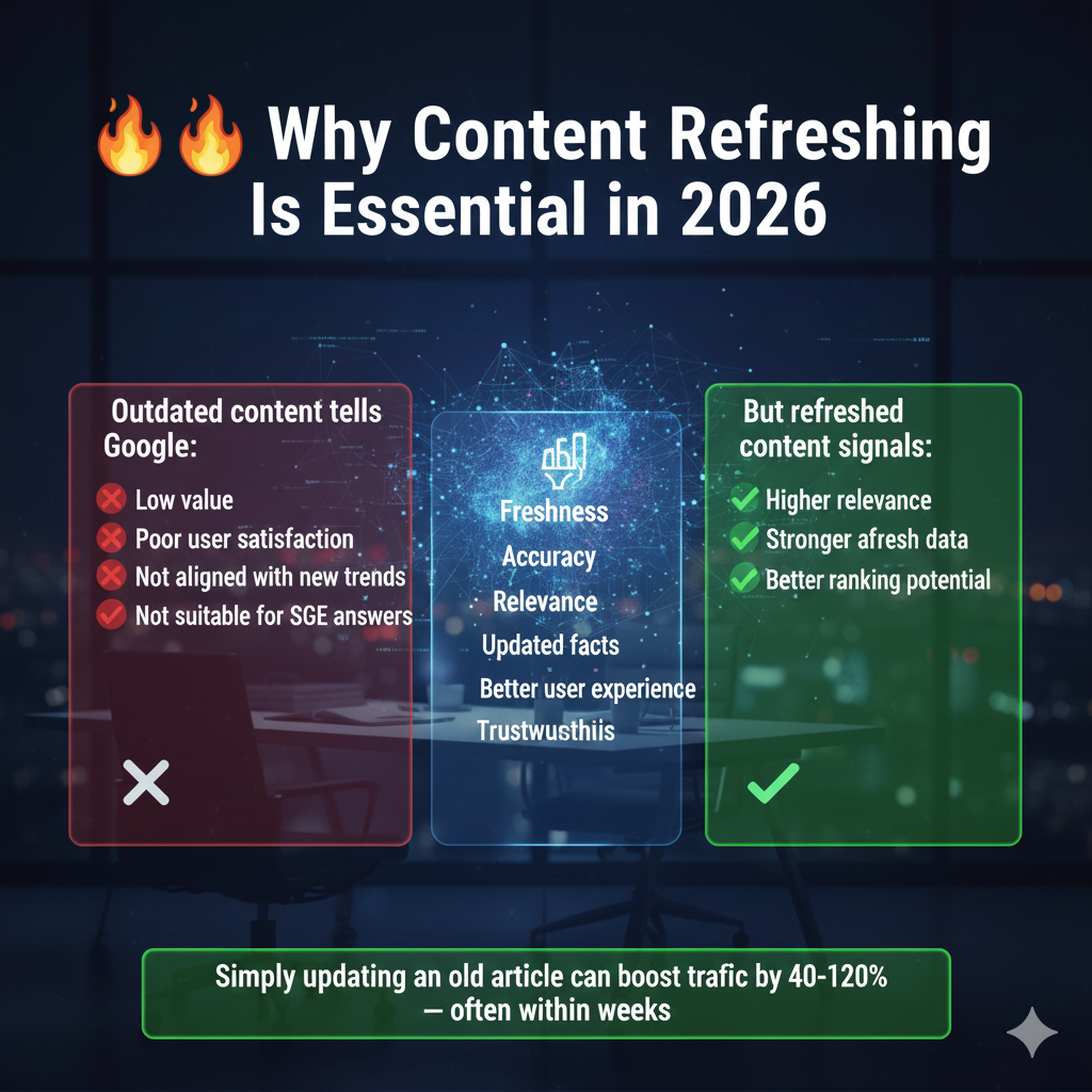 Content Refreshing Strategy:
Updating Old Pages for New Gains