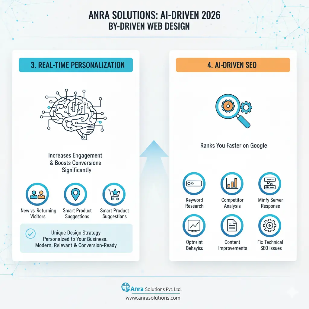 AI-Powered Website Designing in 2026: How Anra Solutions Builds Smarter, Faster & More Personalized Websites