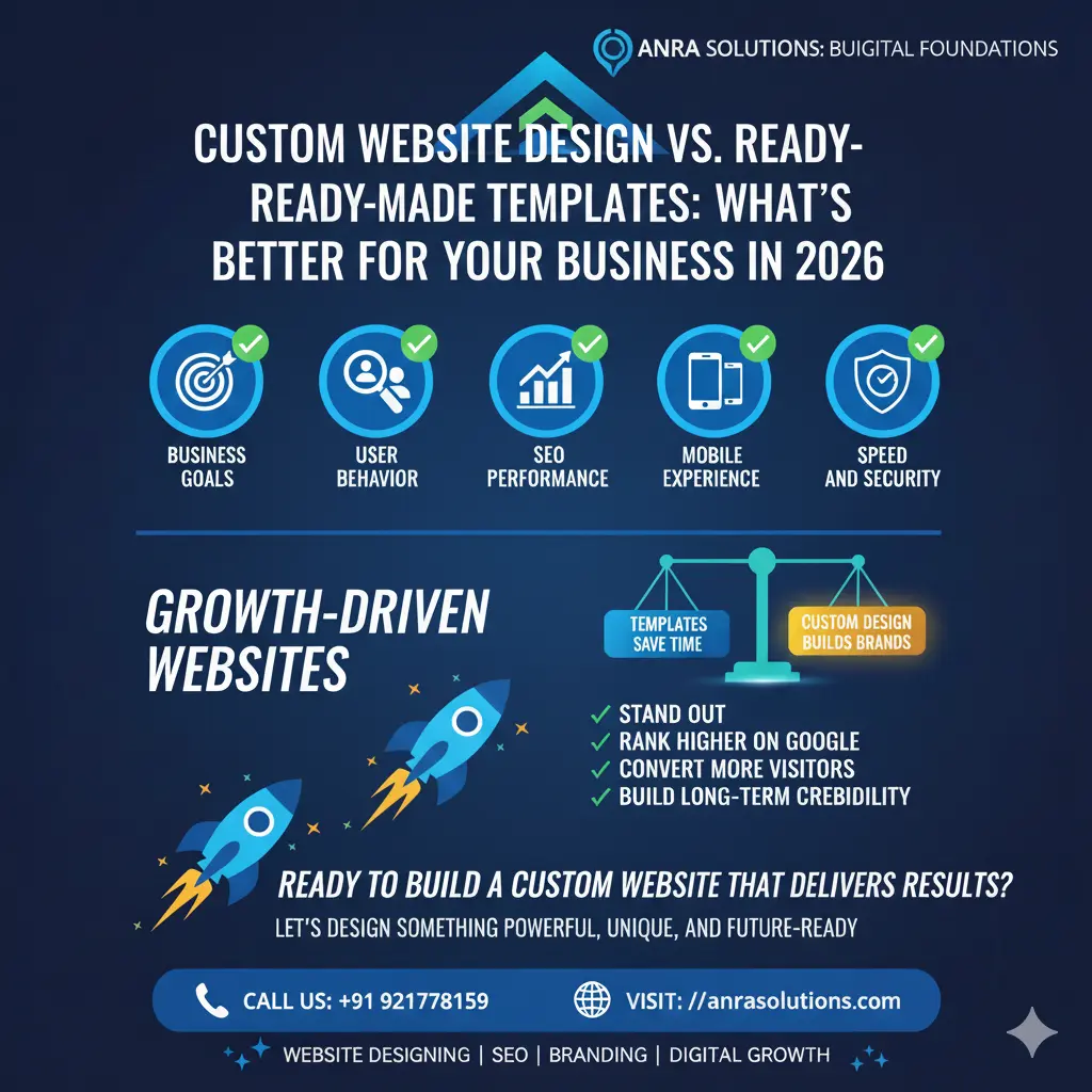 Custom Website Design vs Ready-Made Templates: What’s Better for Your Business in 2026?