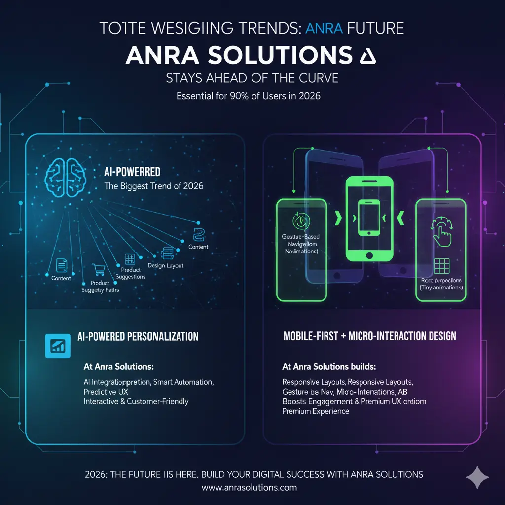 Top Website Designing Trends for 2026: How Anra Solutions Stays Ahead of the Curve