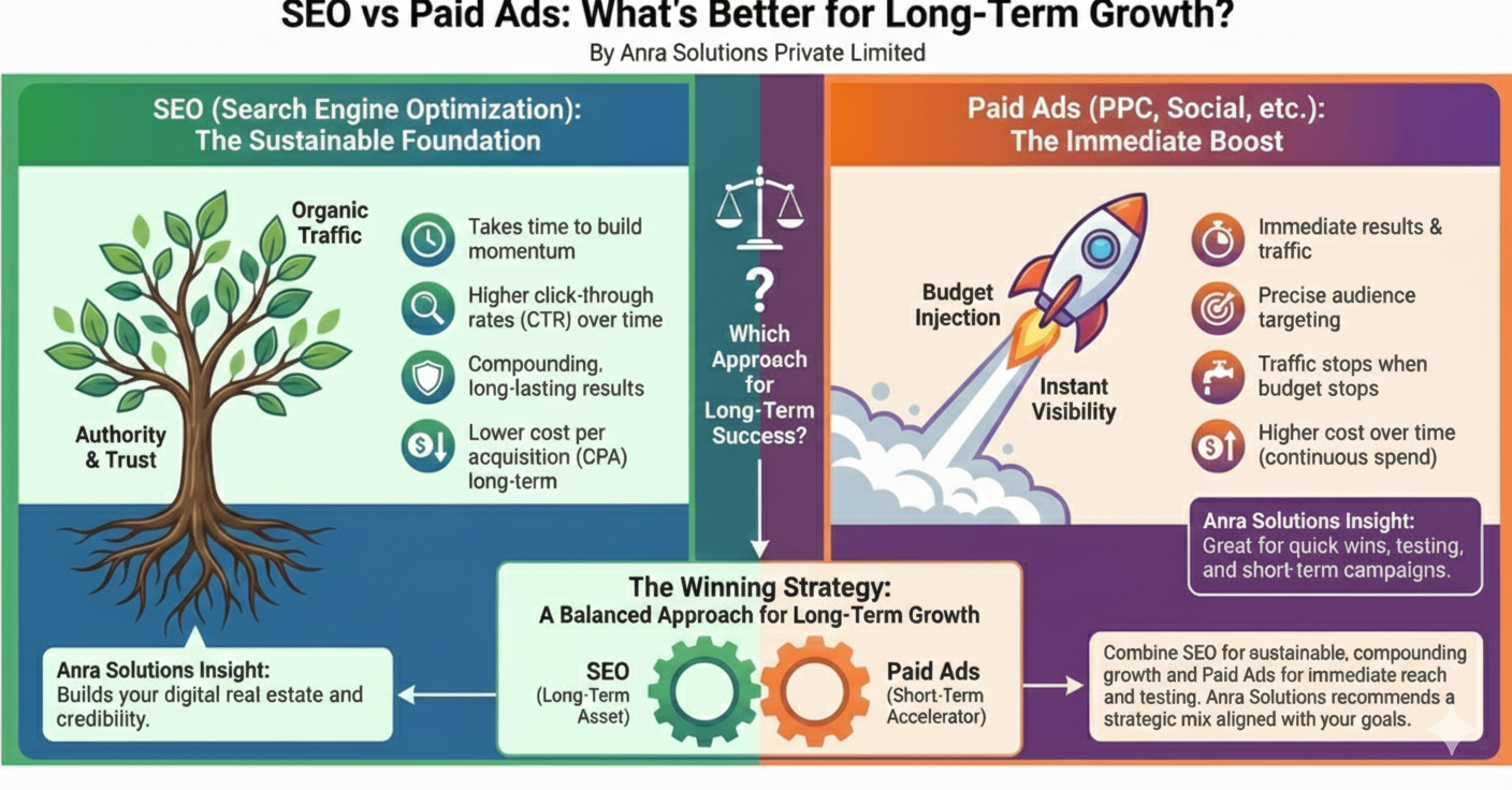 SEO vs Paid Ads: What’s Better for Long-Term Growth?