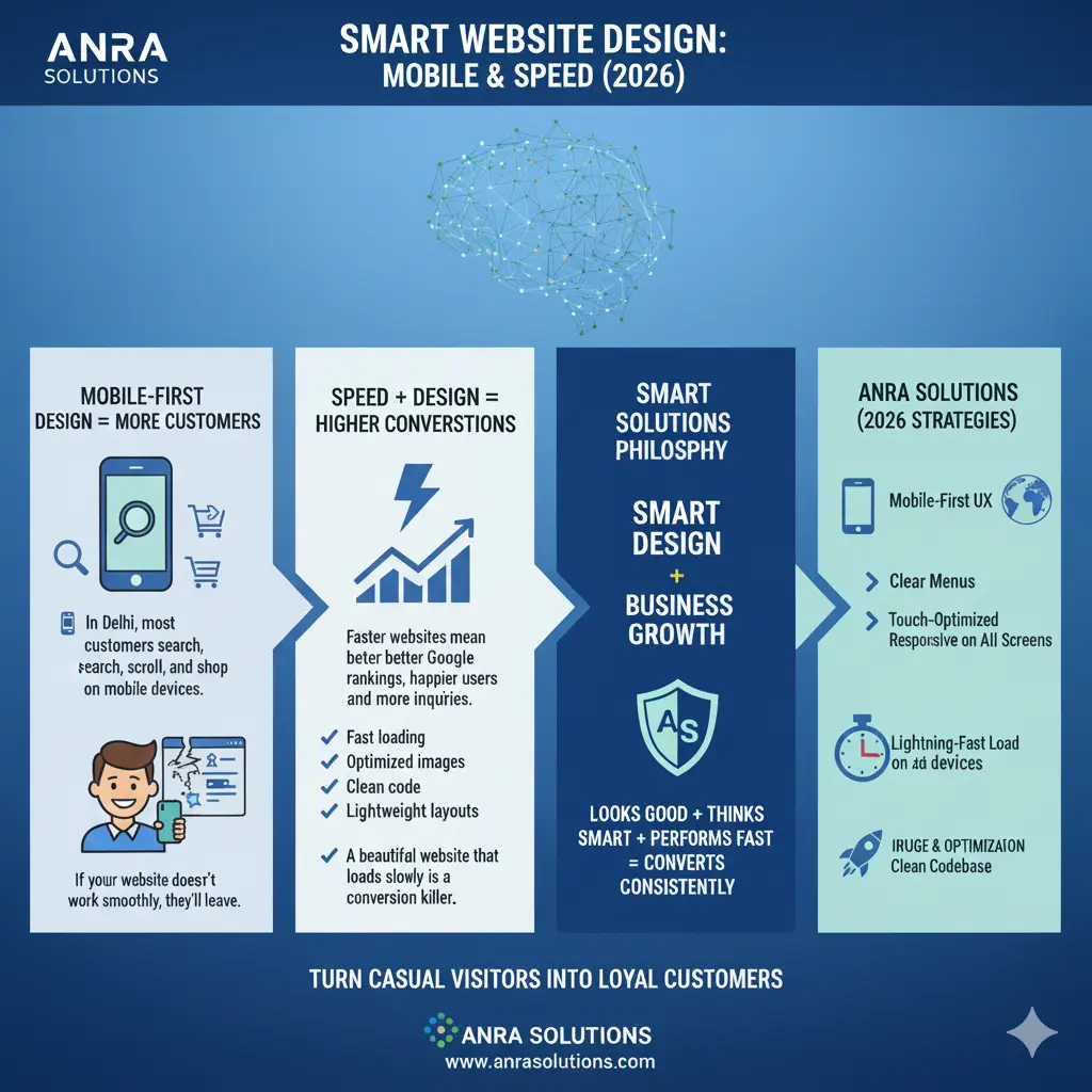 How a Smart Website Design Can Turn Visitors into Customers in 2026 – By Anra Solutions