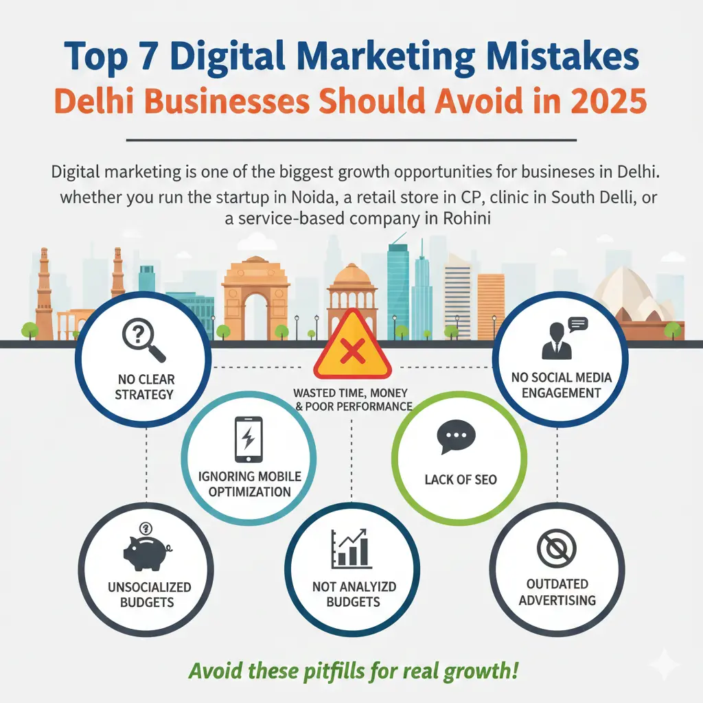Top 7 Digital Marketing Mistakes Delhi Businesses Should Avoid in 2025