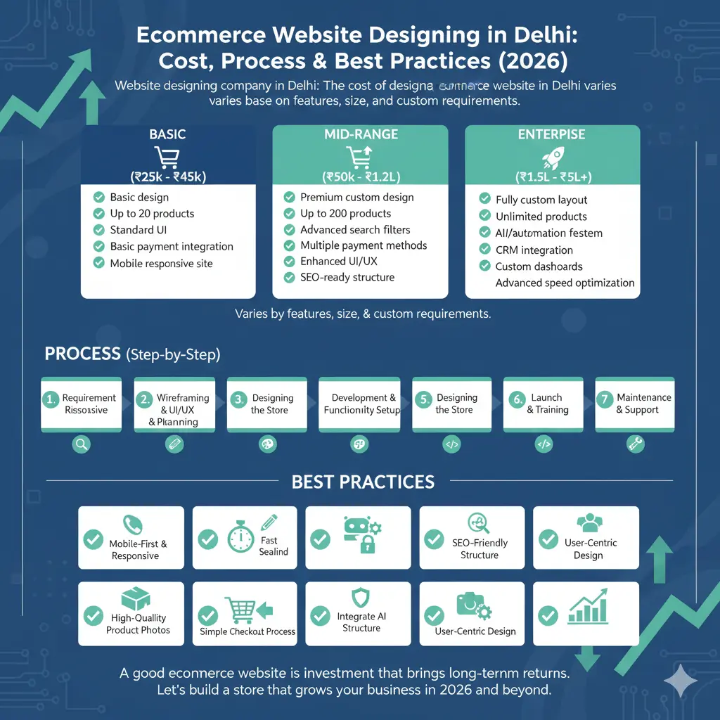 Ecommerce Website Designing in Delhi: Cost, Process & Best Practices (2026)