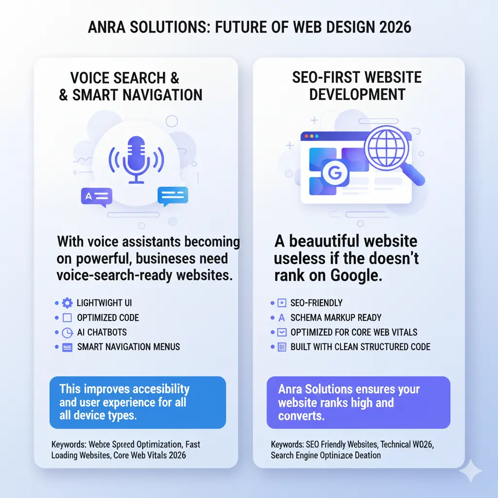 Top Website Designing Trends for 2026: How Anra Solutions Stays Ahead of the Curve