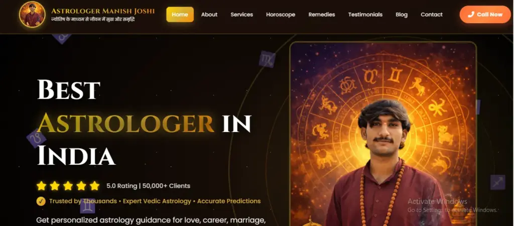 Astrologer Manish Joshi