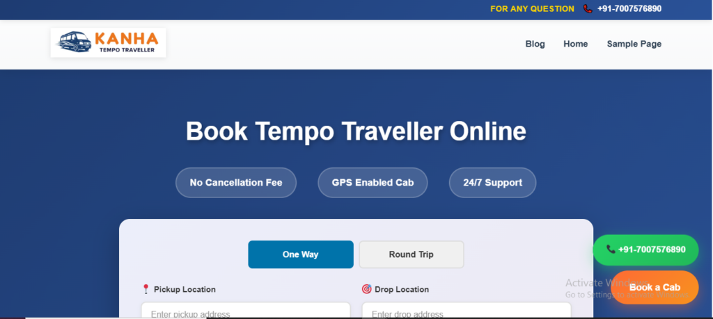 Kanha Tempo Traveller